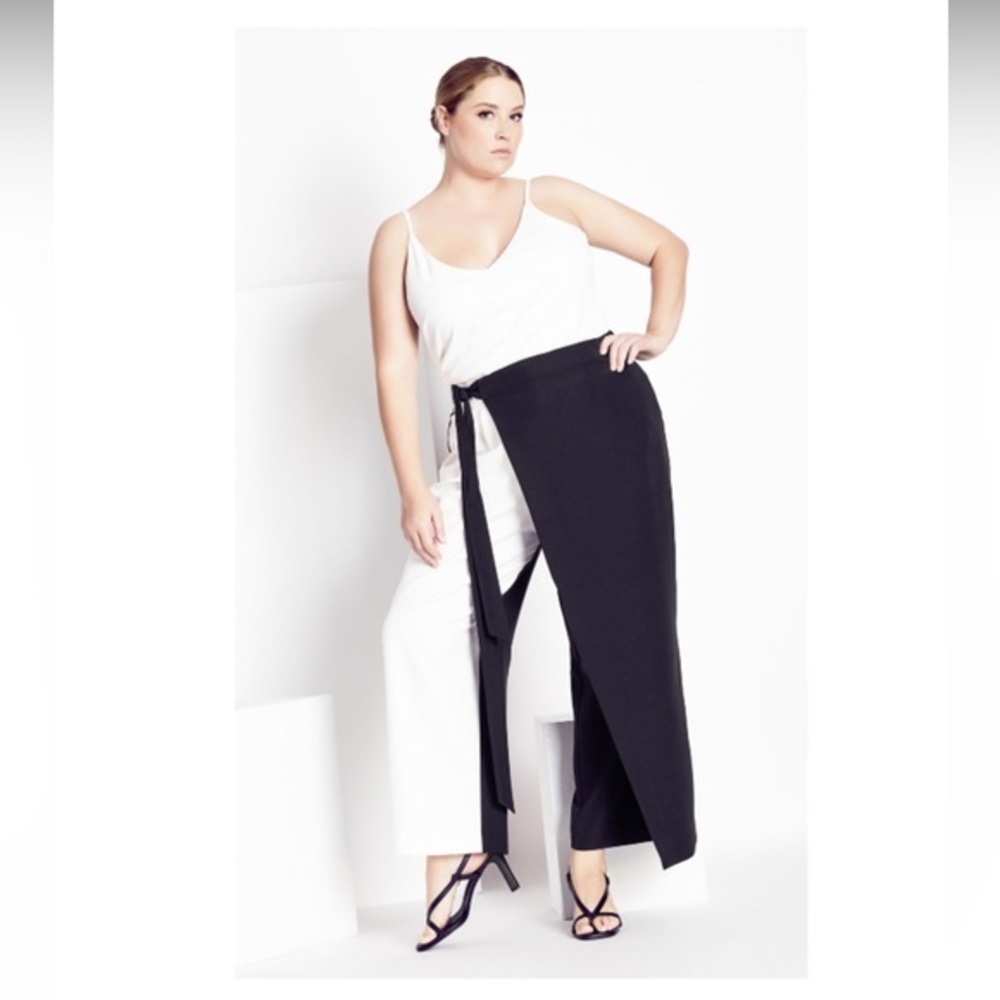 AVA PANTS BLOCK COLORS BLACK/WHITE